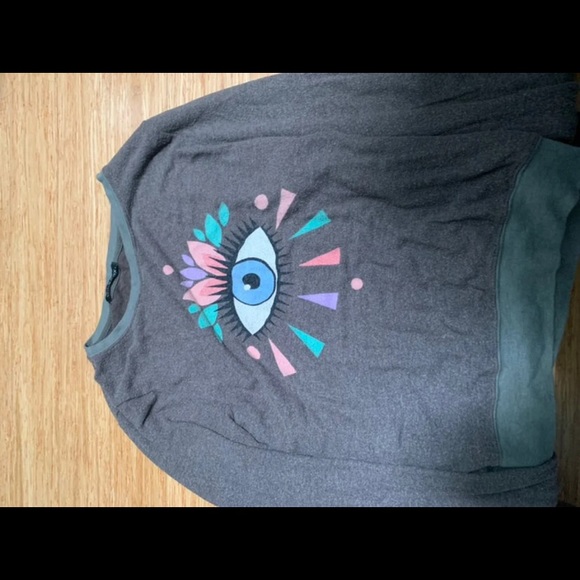wildfox grey sweater graphic - Picture 1 of 3